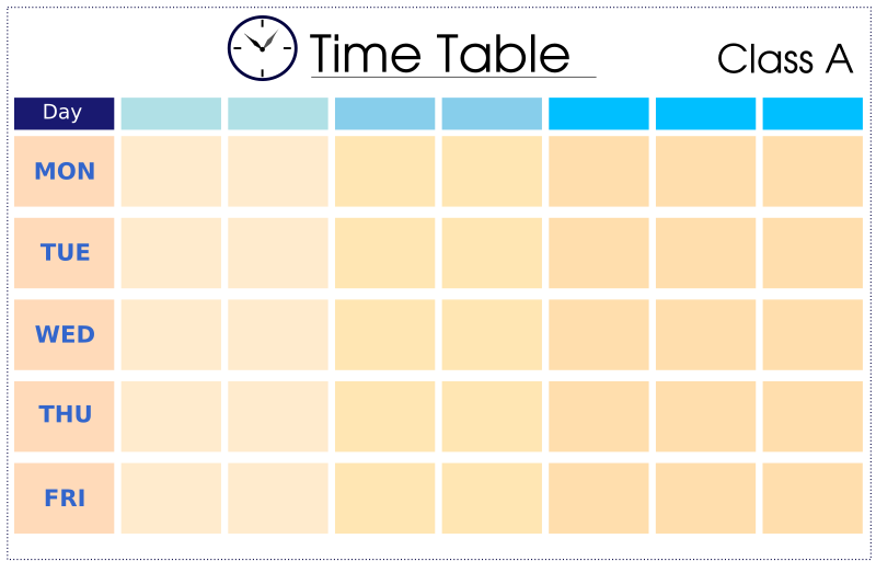Time Table - Schedule - Period - For Schools