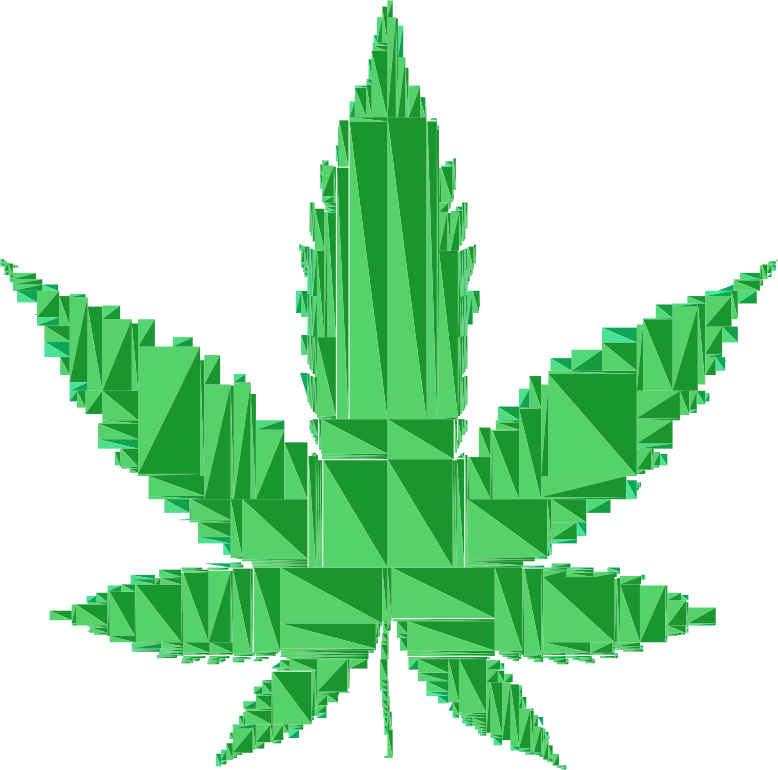 Low Poly Marijuana Leaf