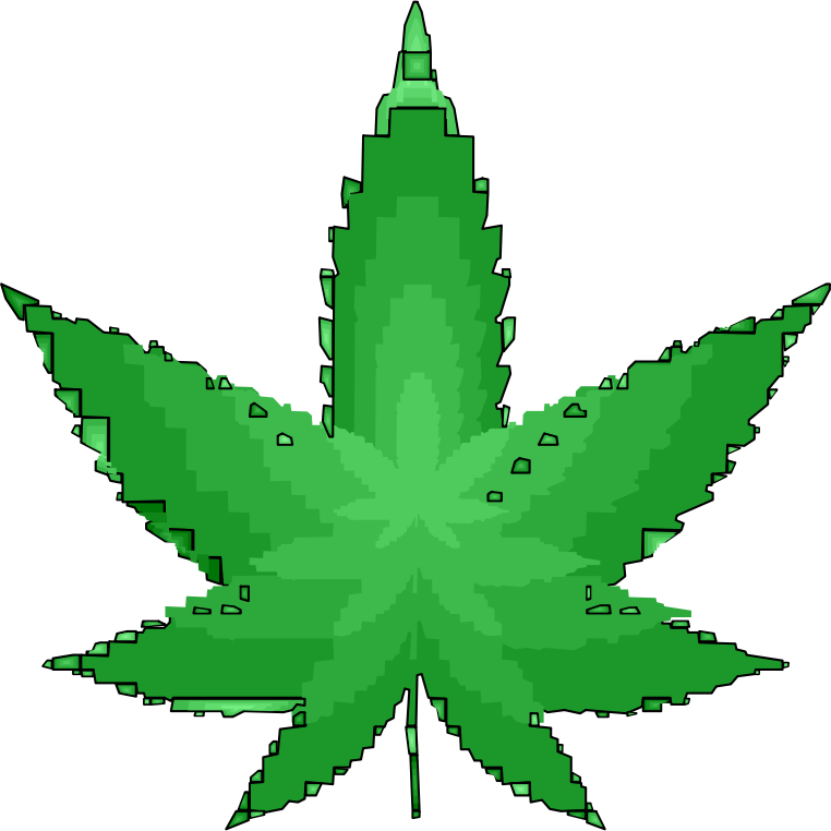 Stylized Marijuana Leaf