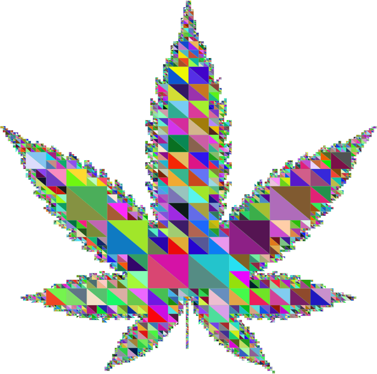 Triangular Marijuana Leaf Prismatic