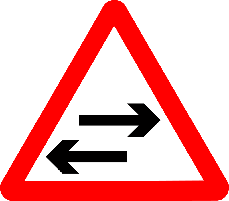 Roadsign two way crosses