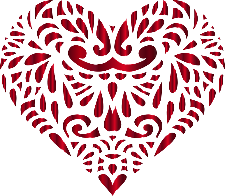 Decorated Crimson Heart