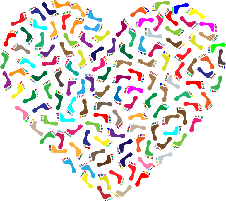 Feet Heart Prismatic