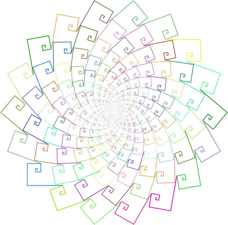 Golden Ratio Frame Geometric Vortex Prismatic No BG