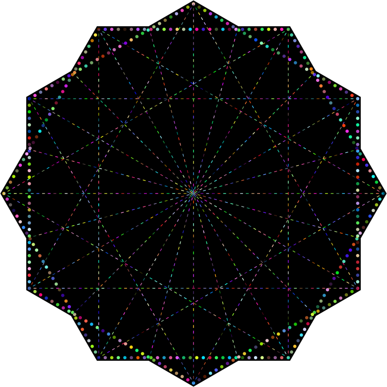 Simple Geometric Design Line Art Variation 2 Prismatic