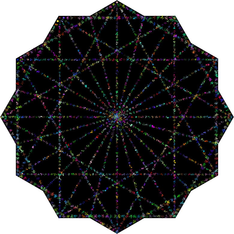 Simple Geometric Design Line Art Variation 2 Prismatic 2