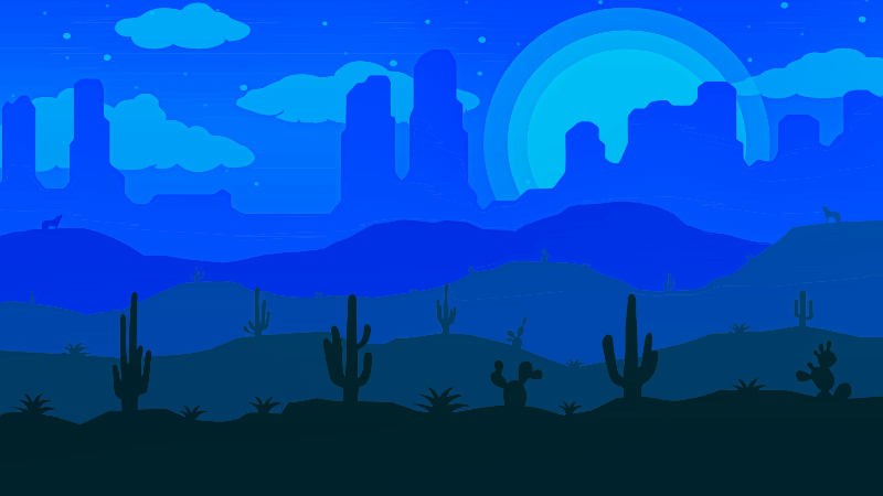 Desert at dusk