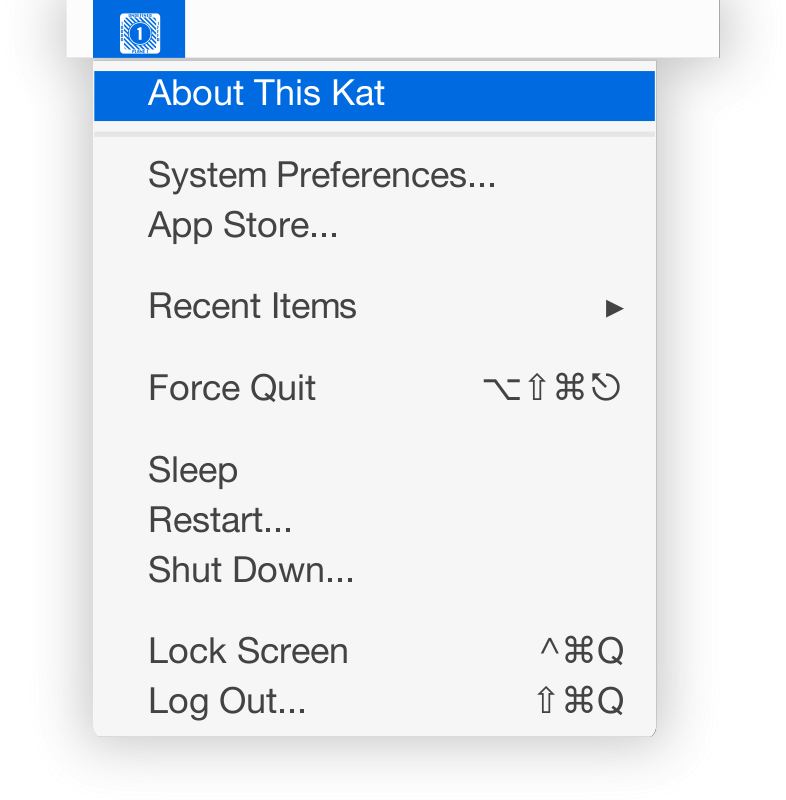 katOS Kat Menu