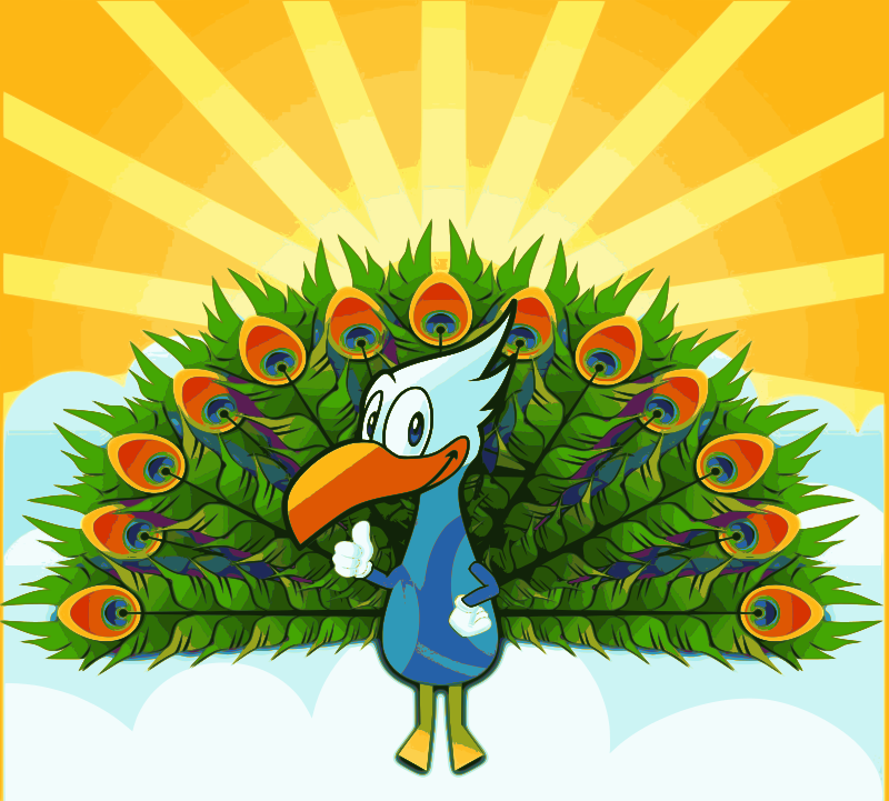 As proud as a peacock