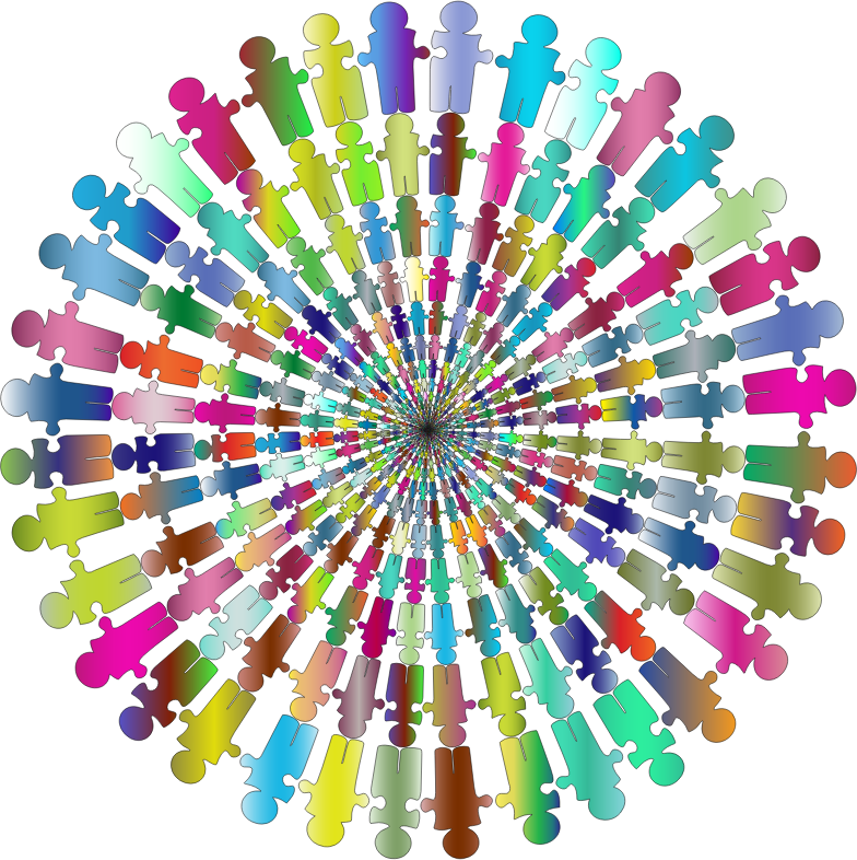 People Puzzle Vortex Polyprismatic With Stroke