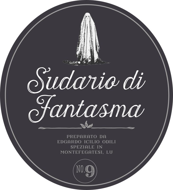 Etichetta per Halloween - Sudario di fantasma
