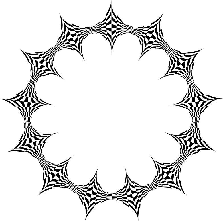 Stylized Checkered Geometric Frame