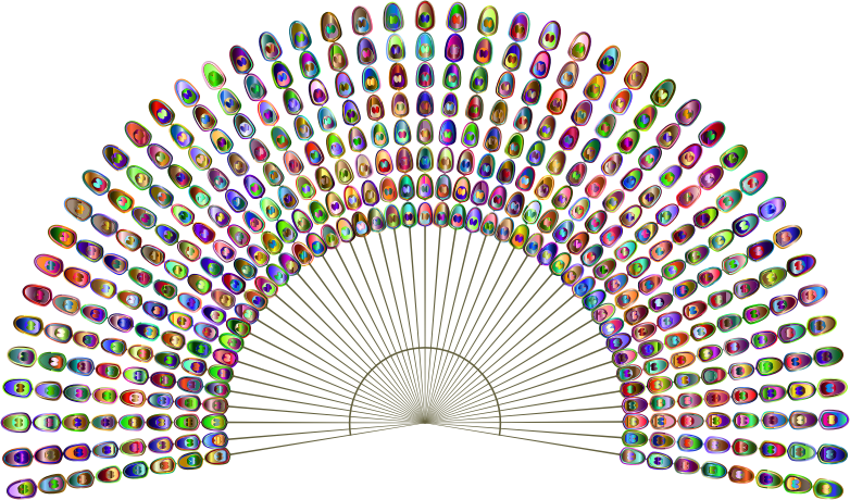 Abstract Peacock Feathers Chromatic No BG