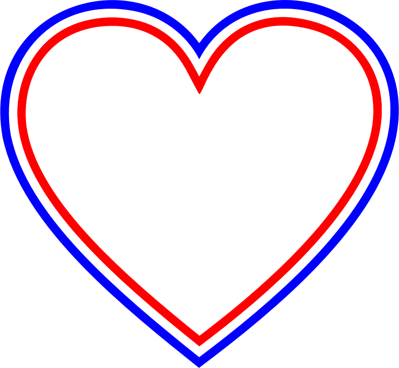 Red White Blue Heart