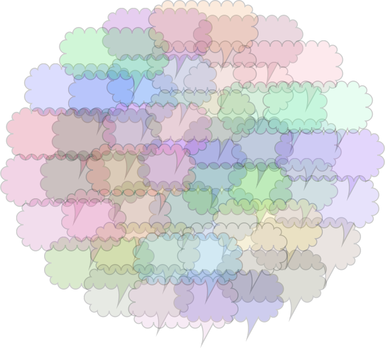 Cloud Of Speech Bubbles Prismatic
