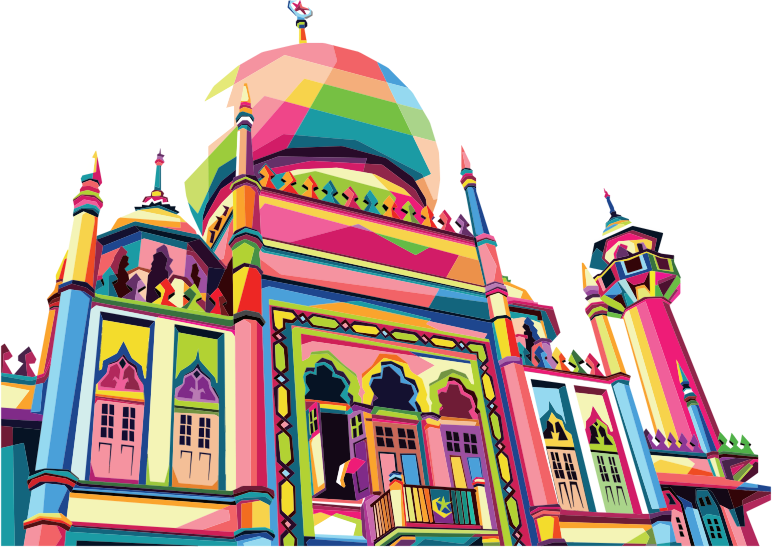 Geometric Mosque Pop Art By RizkyDwi123