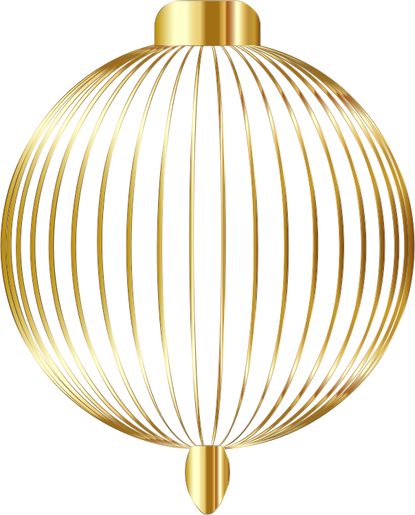 Christmas Ornament Silhouette Gold No BG