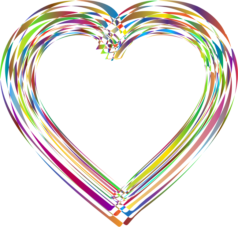 Stylized Heart Design Polyprismatic
