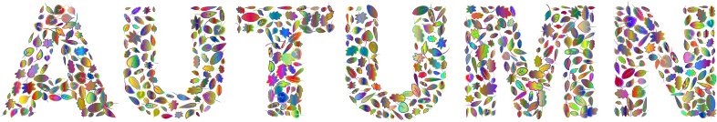 Autumn Leaves Typography Polyprismatic