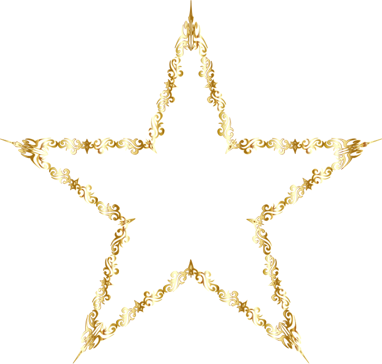 Gold Decorative Star No BG