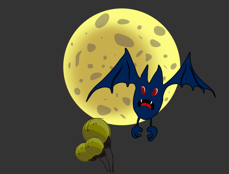Bat and moon.