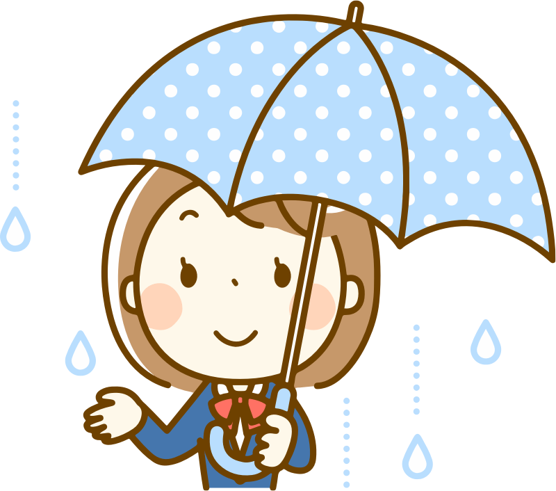 Schoolgirl with umbrella 