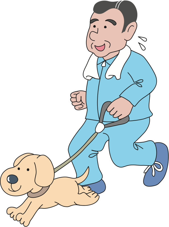 Jogging with dog
