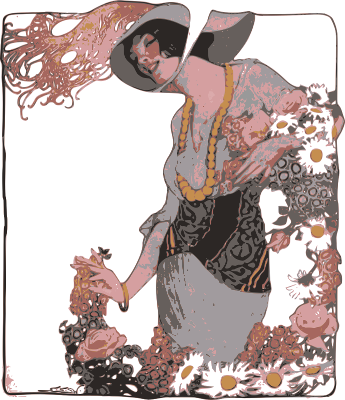 Lady Flower Frame