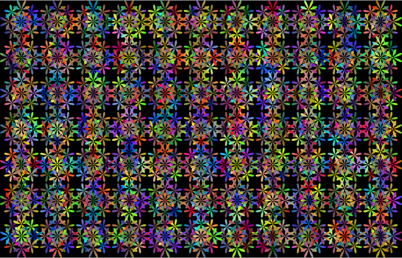 Floral Polyprismatic Background