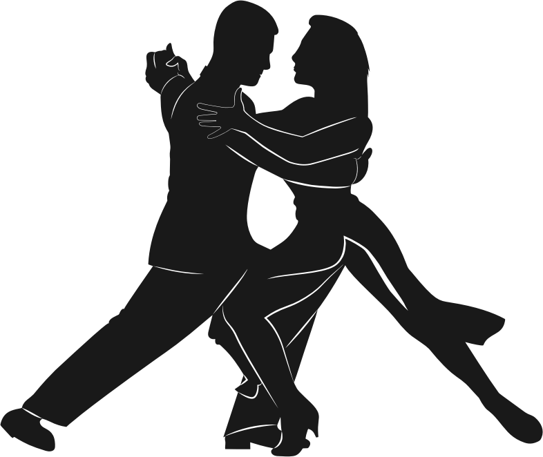 Dancing Couple Silhouette By Alexey Marcov