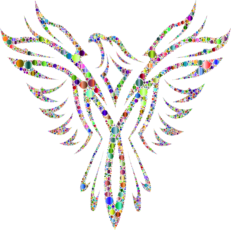 Phoenix Line Art Circles Chromatic