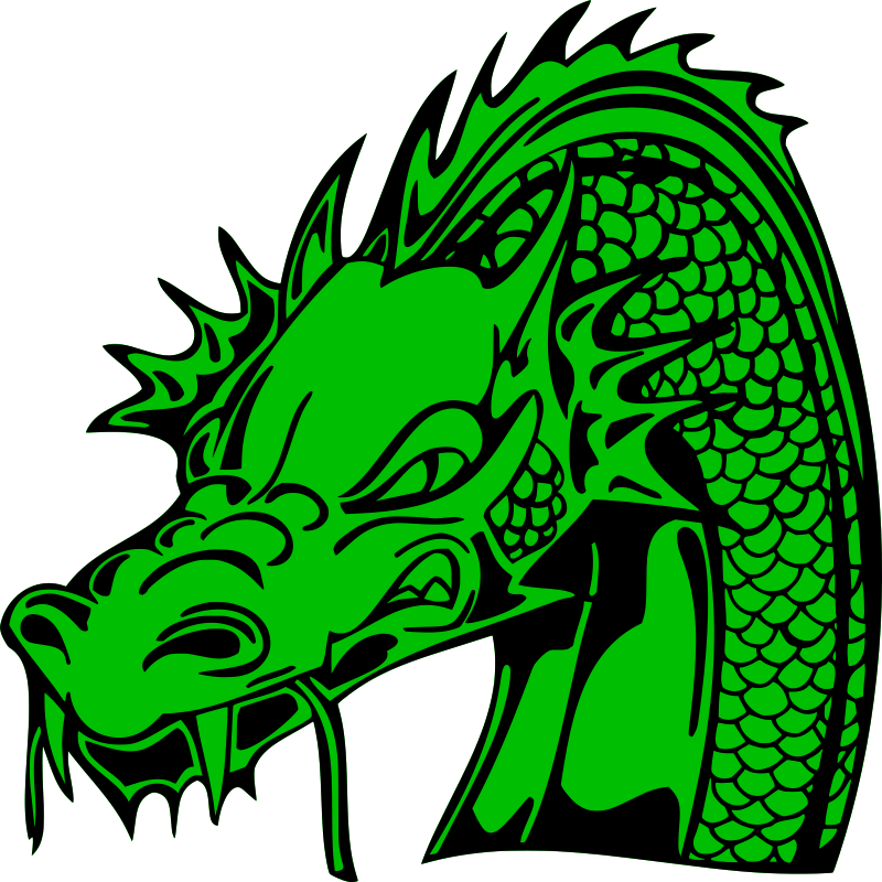 Green dragon head