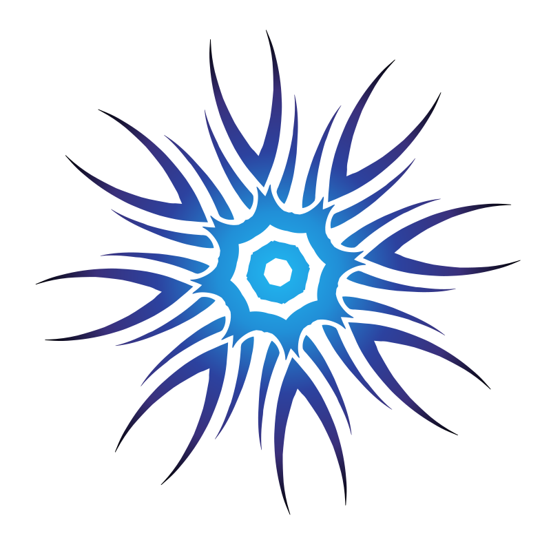 Blue star shape clip art