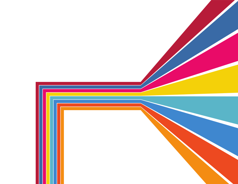 Coloured stripes perspective view