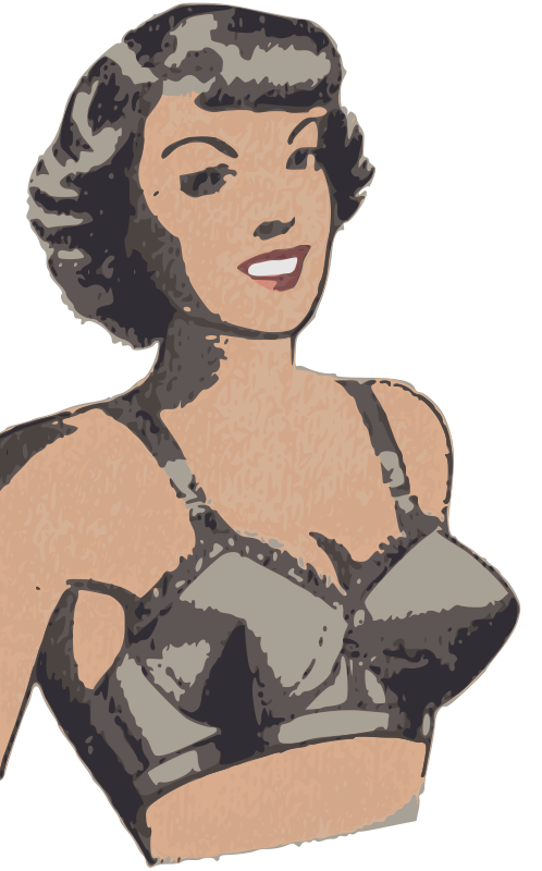 Retro Lady in a Bra