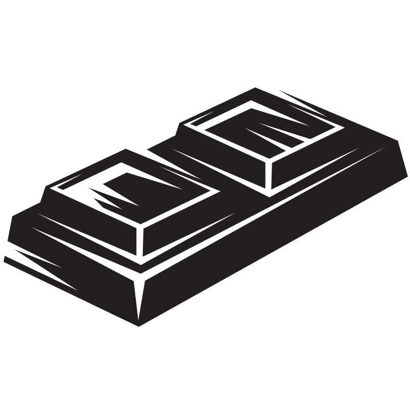 Chocolate square piece