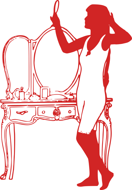 Classic Red Girl Standing