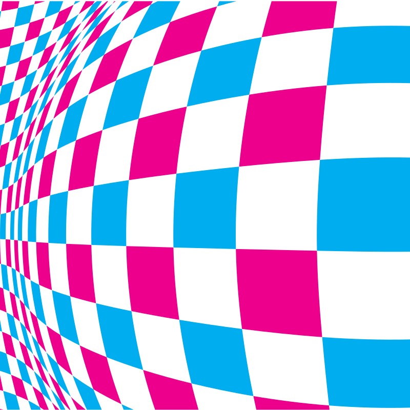 Blue and pink tiles