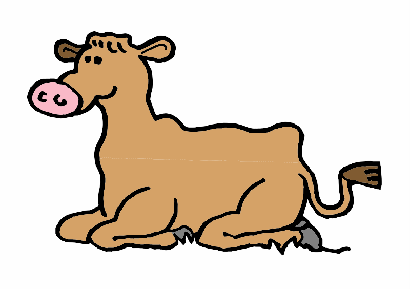 A Brown Cow lying down