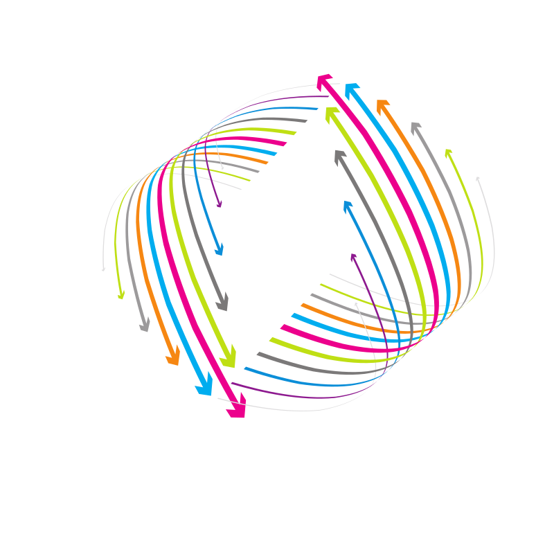 Swirling arrows