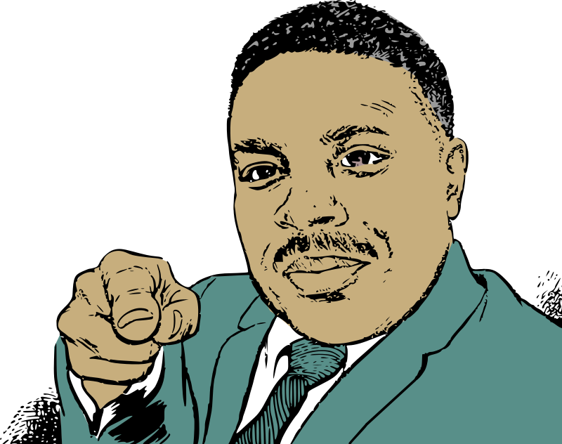 Pointing man
