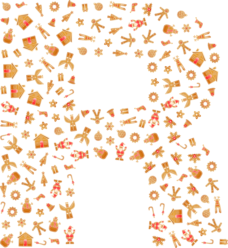 Gingerbread Alphabet Font R