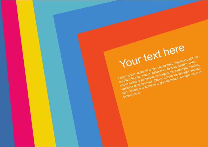 Colourful page template design