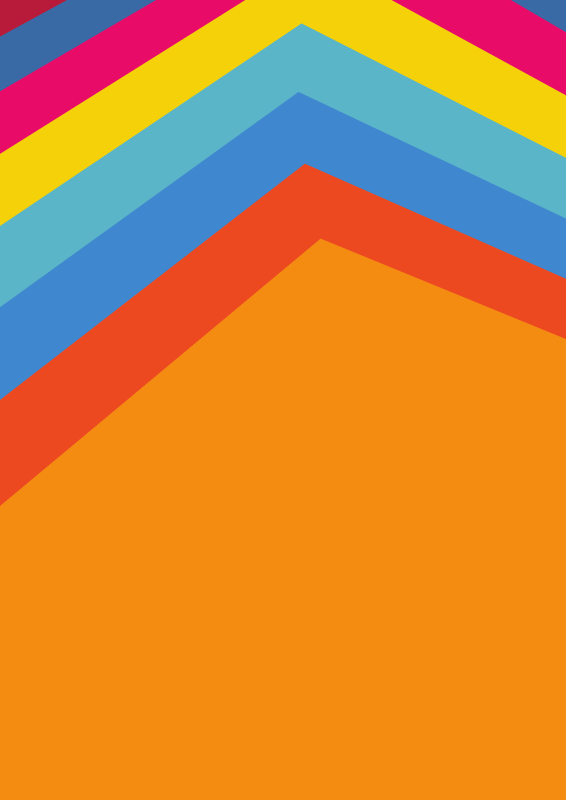Blank page template with coloured stripes