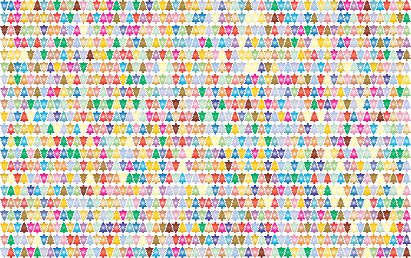 Pine Christmas Tree Pattern Prismatic No BG