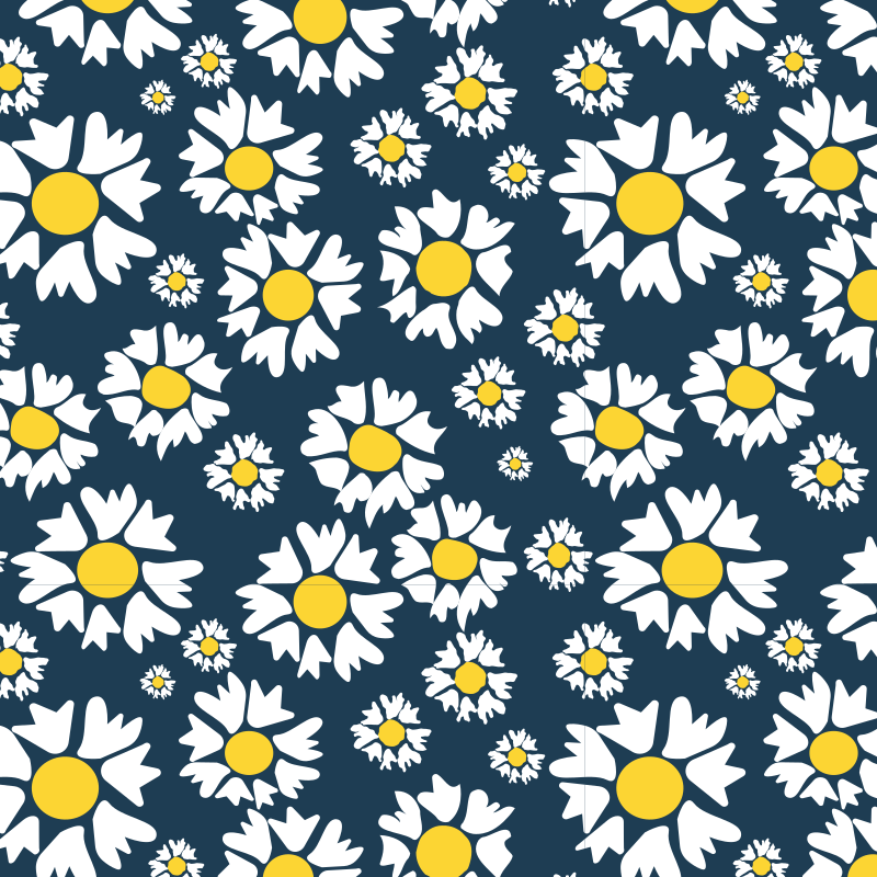 White flowers seamless pattern