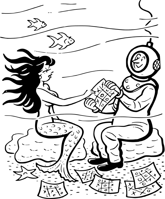 Underwater tic-tac-toe