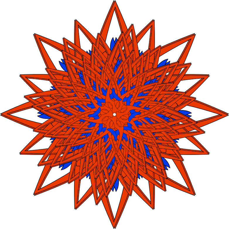 Red and Blue Kruhotvar with Scaling