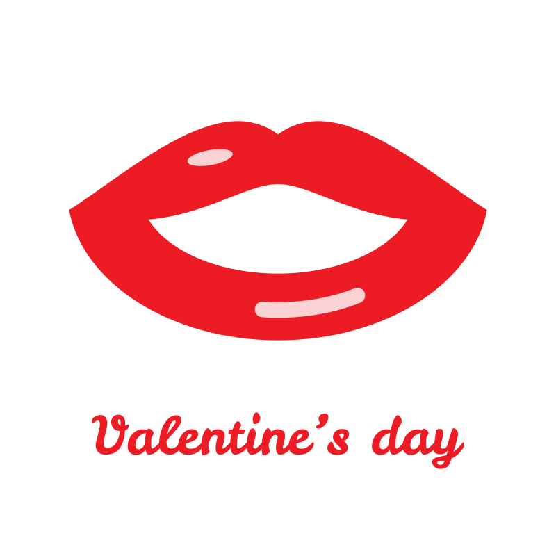 Valentine day lips