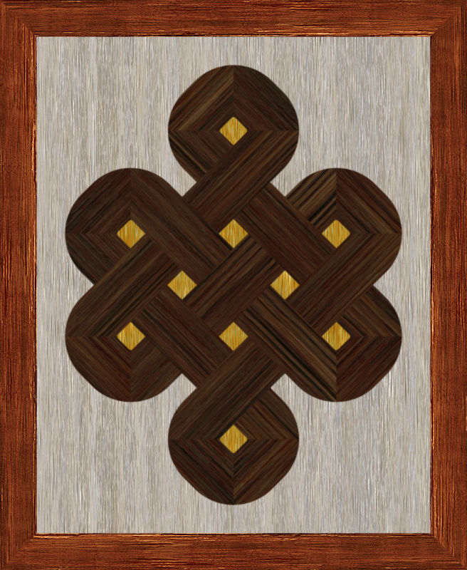 wooden knot intarsia